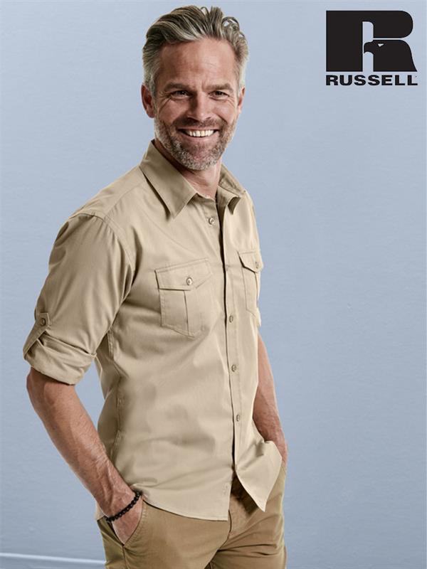 Camicie Manica Lunga Uomo Russell Modello Safari