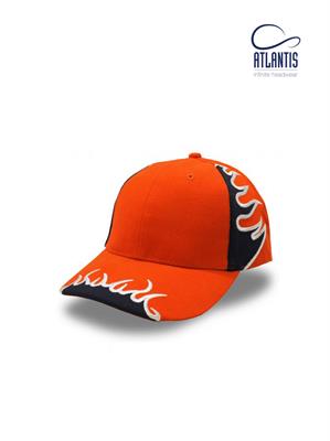 Spitfire Arancio/Nero Cappellino Con Fiamma