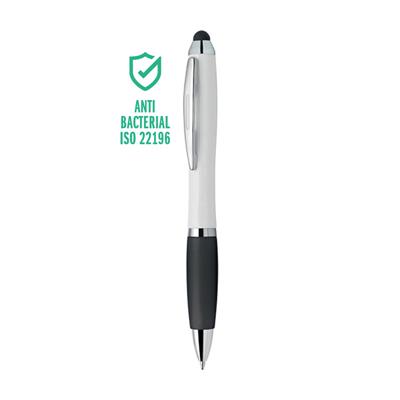 Pd091 Penna Sfera Bianca Con Gommino Per Touch Screen