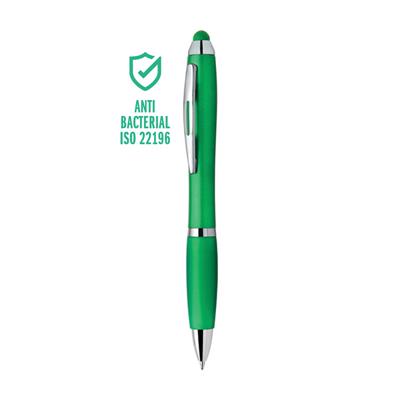 Pd091 Penna Sfera Verde Con Gommino Per Touch Screen