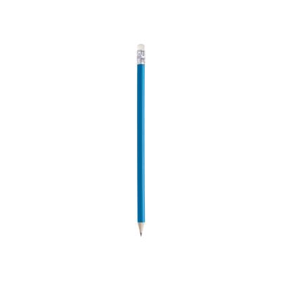 Pd570 Matita Laccata Azzurro Con Gomma Bianca