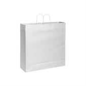 Pg038 Busta Shopper In Carta Bianca 36X41X12 Manico Ritorto