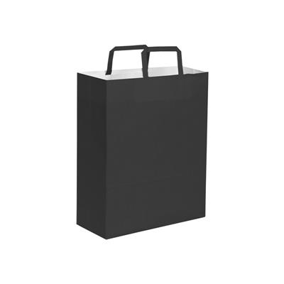 Pg063 Busta Shopper In Carta Nero Cm 26X39X14