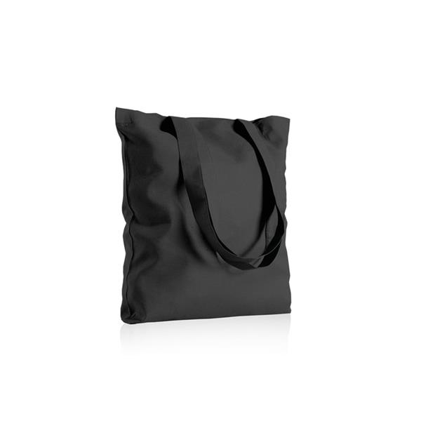 Pg211 Borsa In Cotone Manici Lunghi Nero 37X42