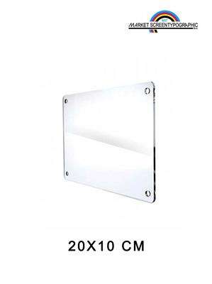 Targa Plexiglass Trasparente 20X10 Foro 10Mm