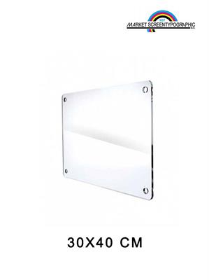 Targa Plexiglass Trasparente 30X40 Foro 10Mm