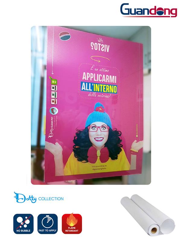 Dotty Pvc Adesivo Da Stampa Bianco Colla A Punti 100My
