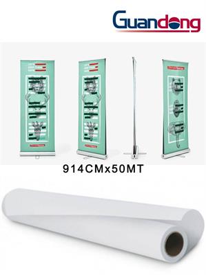 Pvc Polyestere Per Roll Up Bifacciale Opaco 0,914X50Mt 270M