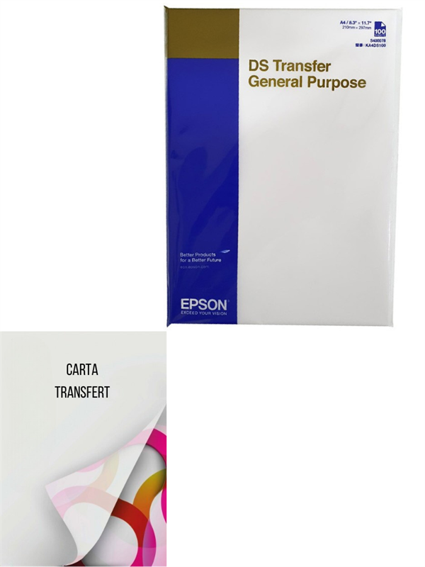 Carta Sublimatica Epson Ds Transfer In Fogli A4 100 Pz