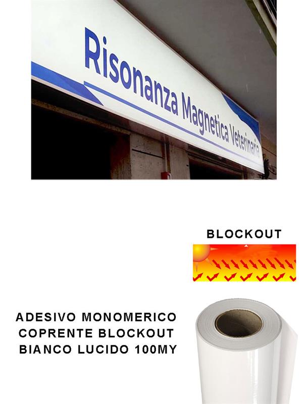 Adesivo Monomerico Blockout Bianco Lucido 100My Digit 100 Bo