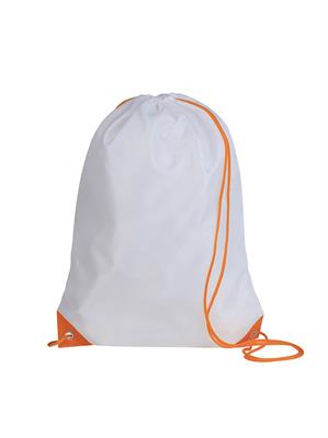 Pg280 Sacca Zaino Sublimatica Play Bianco Arancio
