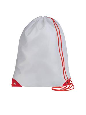 Pg280 Sacca Zaino Sublimatica Play Bianco Rosso