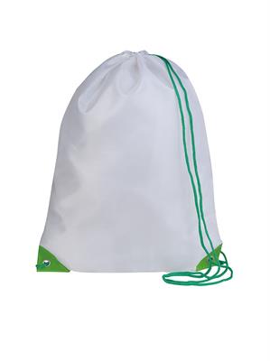 Pg280 Sacca Zaino Sublimatica Play Bianco Verde