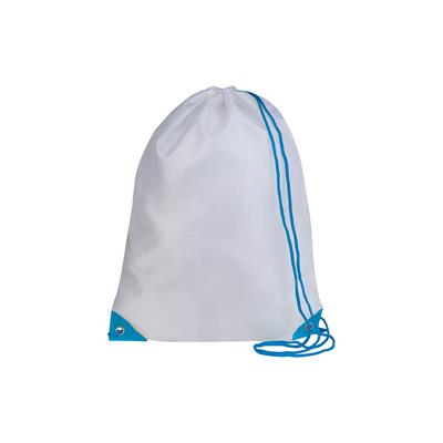 Pg280 Sacca Zaino Sublimatica Play Bianco Azzurro