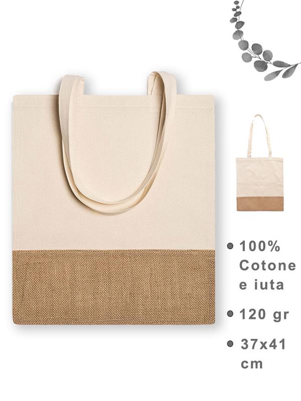7556 Wave Shopper Cotone E Juta Manici Lunghi 70Cm Gr.120