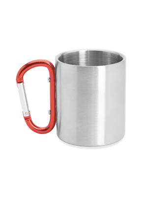 4082 Guaya Tazza In Alluminio Manico Rosso 230Ml