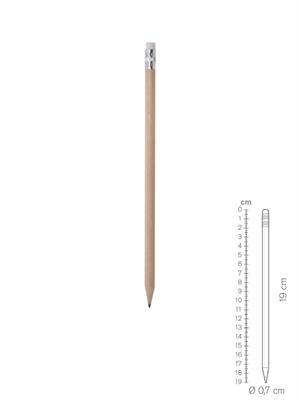 Pd575 Matita In Legno Gommino Bianco
