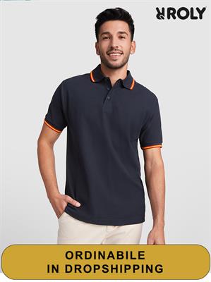 Nation 6640 Polo Uomo Manica Corta Misto Cotone