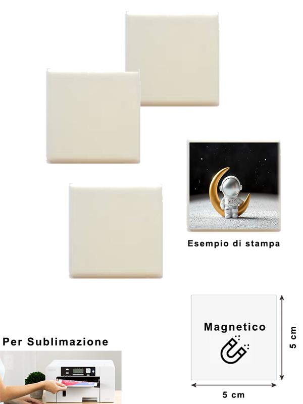Mattonella Quadrato In Ceramica Per Sublimazione 5,5X5,5 Cm