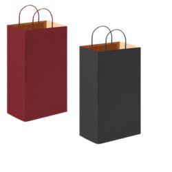 Pg016 Shopper Con Soffietto Manici Corti Ritorti Cm 18X8X39