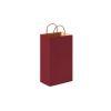Pg016 Shopper Con Soffietto Manici Corti Bordeaux Cm 18X8X39