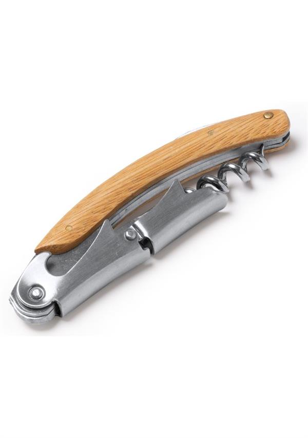 1189 Corkscrew Rical Natural Cavatappi In Inox E Bambu