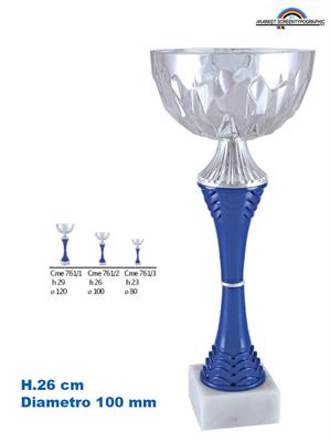 Coppa Premiazioni Cme761 Con Base Marmorea H. 26Cm Ø100Mm