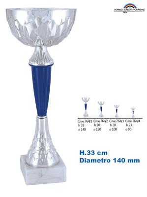 Coppa Premiazioni Cme764-1 Con Base Marmorea H.33 Cm Ø140Mm