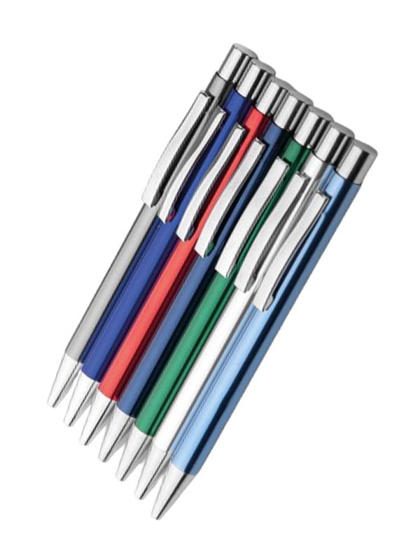 Pd048 King Flash Penna A Sfera In Metallo Colorato