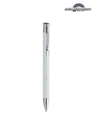 Pd083 Monarch Penna A Sfera In Metallo Bianco