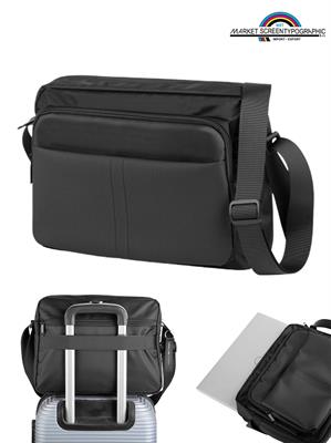 Borsa Messenger Resistente All'Acqua Nero