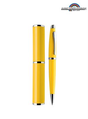Pd026 Alexia Shock Penna Giallo In Alluminio Con Astuccio
