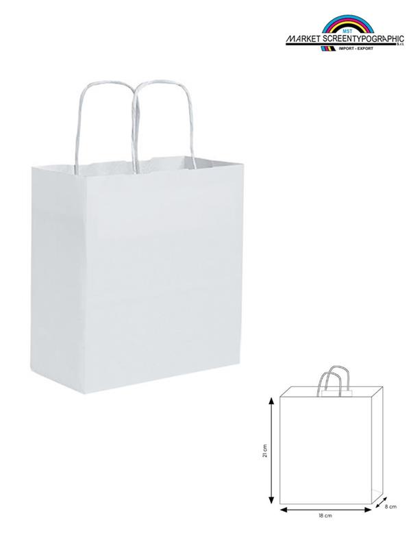 Pg041 Busta Shopper In Carta Cm.18X8X21