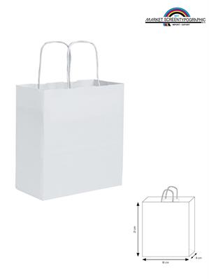 Pg041 Busta Shopper In Carta Cm.18X8X21