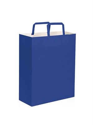 Pg063 Busta Shopper In Carta Blu Cm 26X39X14