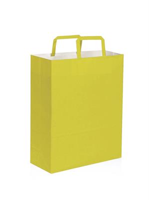 Pg063 Busta Shopper In Carta Giallo Cm 26X39X14