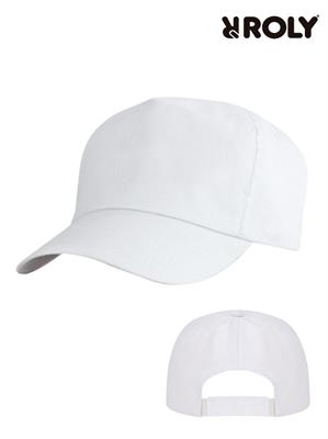Uranus 7041 Cappellino Bimbo Bianco 5 Pannelli Cotone
