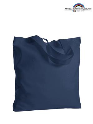 Pg406 Grace Borsa Shopping In Cotone Blu Manici Corti