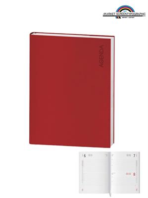 Pb212 Agenda Giornaliera In Poliuretano Sab/Dom/Abb.Rosso