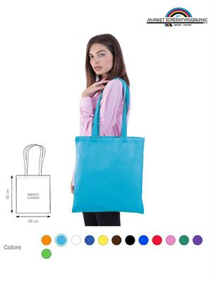 Pg188 Cecily Borsa Shopping In Cotone Cm 38x42