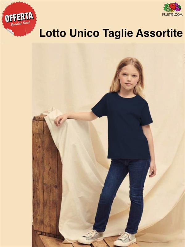 T-Shirt Fruit Bimbo M/C Blu Navy TG. assortite max 70 Pezzi