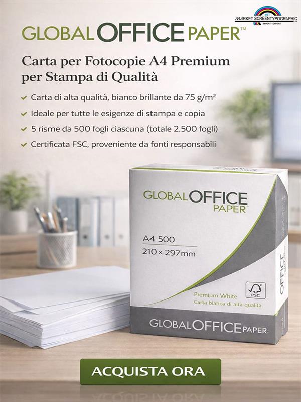 Carta per Fotocopie Office Bianca gr. 75 Risme da 500 fogli