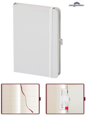 PB607 Notes con portapenne 160 pagine a righe 9x14 Bianco