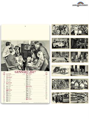 Calendario Illustrato Come Eravamo 31X52,5 Cm