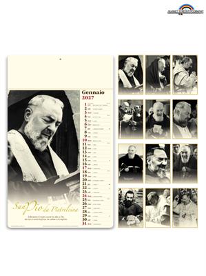 Pa024 Calendario Illustrato San Pio 31X52,5 Cm 70Gr