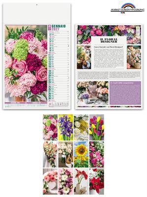 Pa103 Calendario Illustrato Fiori 30X47 Cm