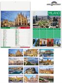 Pa116 Calendario Illustrato Citta' D'Italia 30X47 Cm