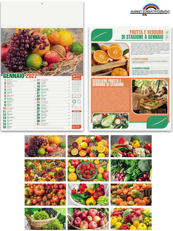 Pa146 Calendario Frutta E Verdura 30X47