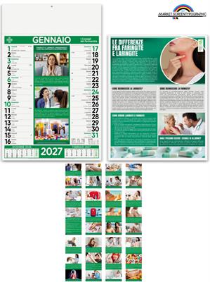 Pa154 Calendario Illustrato Farmacia 30X47 Cm