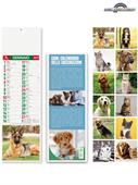 Pa191 Calendario Silhouette Illustrato Cani E Gatti 14X47 Cm